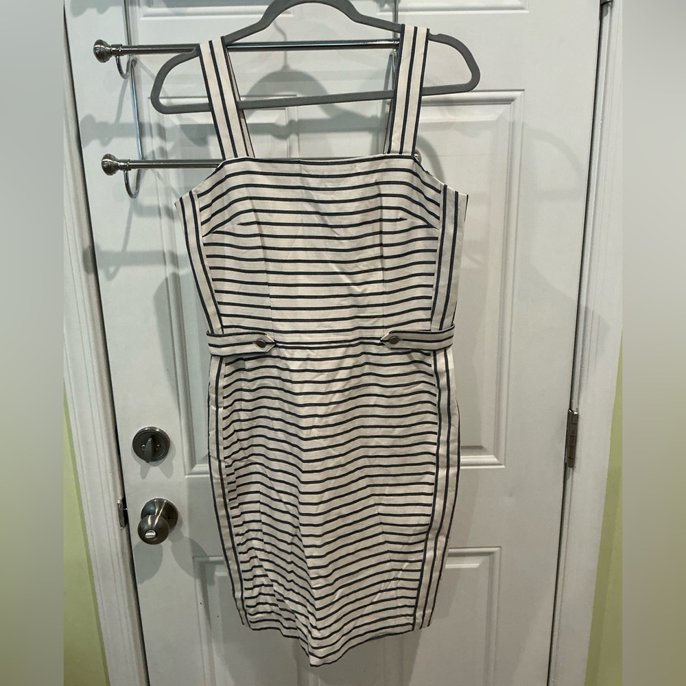 Banana Republic Blue and White Striped Dress